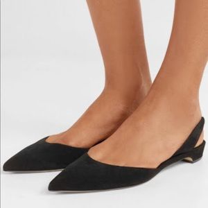 Paul Andrew Rhea Suede Black Flats